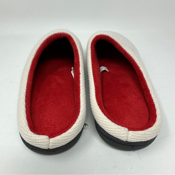 Rockdove Original Two-Tone Memory Foam Slippers Red White Kids Youth Size 5-6 - Picture 7 of 9